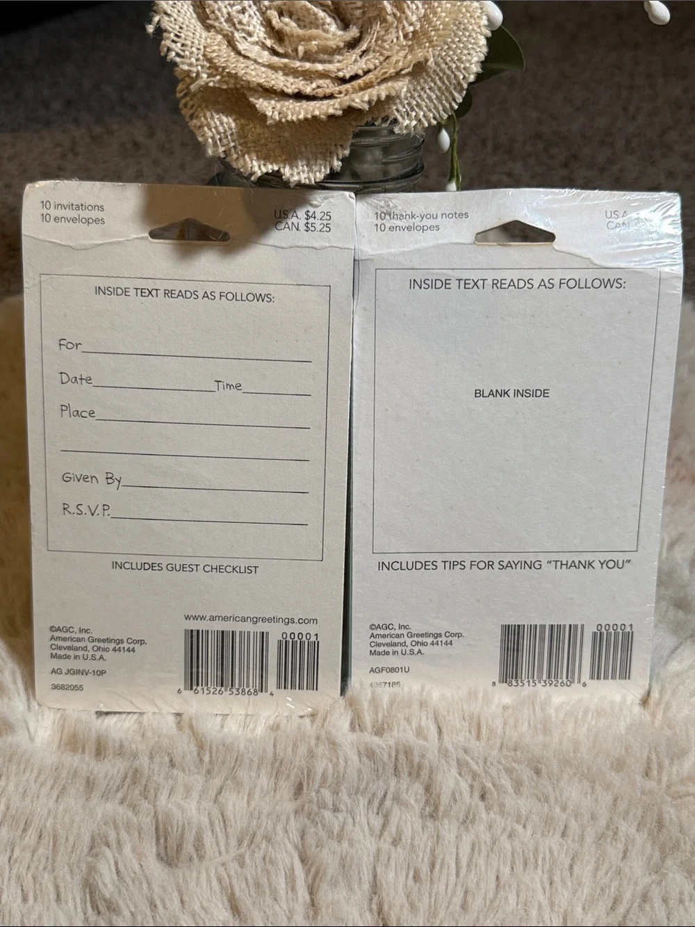 ✨American Greetings Teddy Bear Party Invitations & Thank You Cards✨